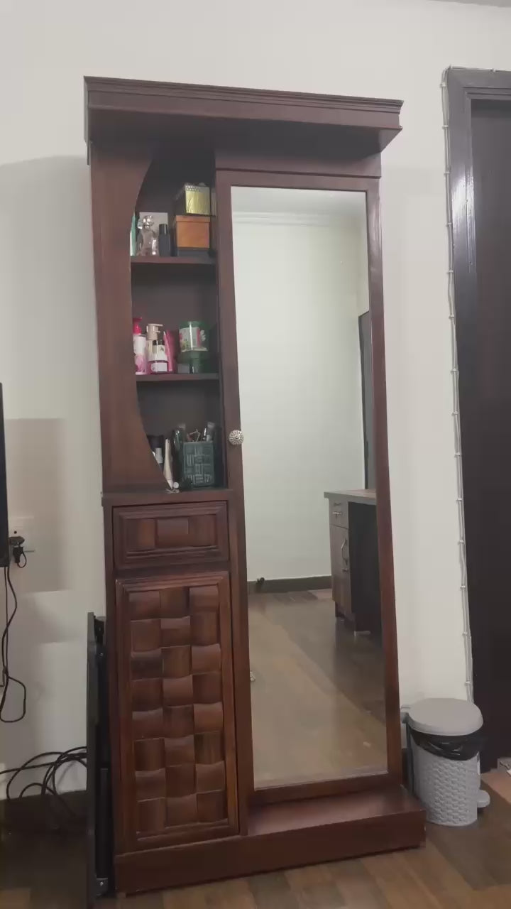 Solid Wood Dresser with Mirror